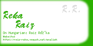 reka raiz business card